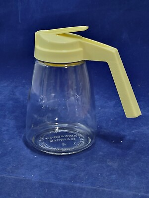 #ad #ad Vintage Federal Housewares Glass Syrup Honey Pitcher Server