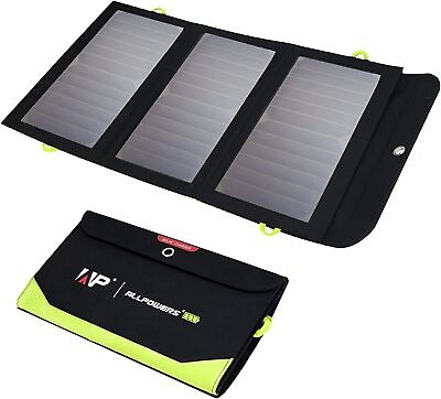 #ad 21W Solar Charger with 10000mAh Power Bank Waterproof Portable Solar Panel