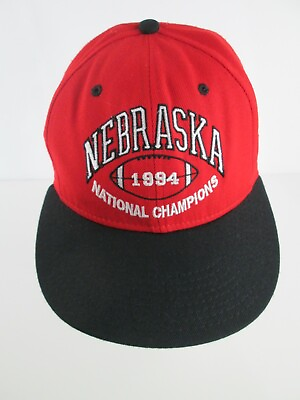 #ad Vtg 1994 Nebraska Cornhuskers Baseball Cap Hat Sz 7 1 4 National Champions USA