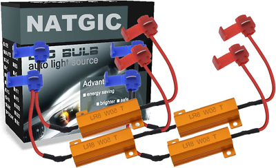 #ad NATGIC 4pcs 50W 8 ohm LED Load Resistors Decoders for Turn Signal Lights Headli
