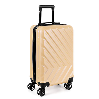 #ad #ad 20 Inch Carry On Luggage Airline Approved Lightweight Hardside Suitcase Gold