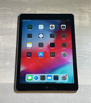 #ad Apple iPad Air 1st Gen. 16GB Wi Fi 9.7in Space Gray Unlocked Good condition