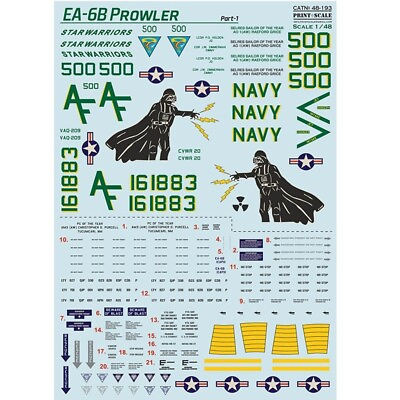 #ad Print Scale 48 193 Decal for airplane 1:48 EA 6B Prowler Part1 Waterslide decals