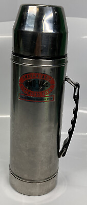 #ad Uno Vac Unbreakable Stainless Steel Thermos 271 878 Union Mfg USA 1qt