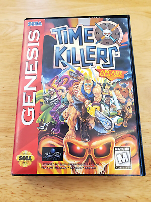 #ad Sega Genesis Time Killers Tested Working Rare Video Game and Box
