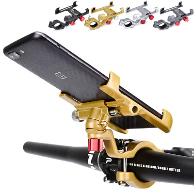 #ad 360° Aluminium Motorcycle Handlebar Cell Phone Mount Holder Bicycle GPS Bracket