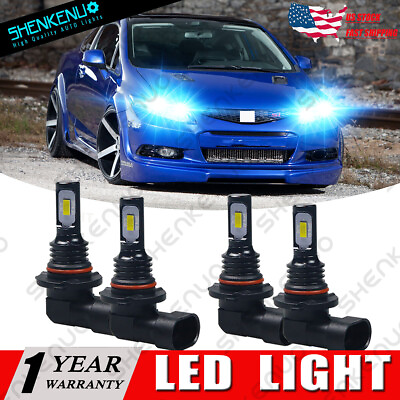 #ad For Honda Accord 90 2012 Civic 04 2015 Hi Lo Beam LED Headlight Bright 8000K HKL