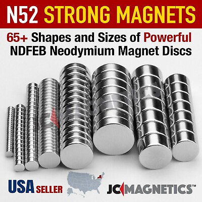 #ad Super Strong N52 Rare Earth Round Neodymium Magnet Disc Thin Tiny Small Large