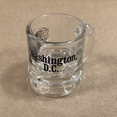 Federal Mini Mug Shot Glass Washington DC White House Toothpick Holder 2”Tx1.5”D