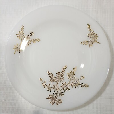 #ad 9quot; FEDERAL GLASS Golden Glory Dinner Plate