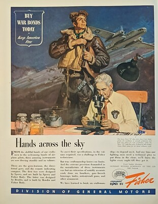 #ad 1943 WW2 US US Air Force Bomber Pilot Prepared For Flight Print Ad