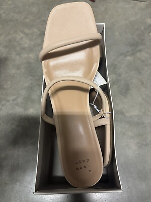 #ad NEW Women#x27;s Cris Shades of Beautiful Mule Heels Opal A New Day SIZE 12