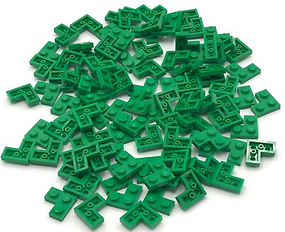 #ad Lego 100 New Green Plates 2 x 2 Corner Pieces