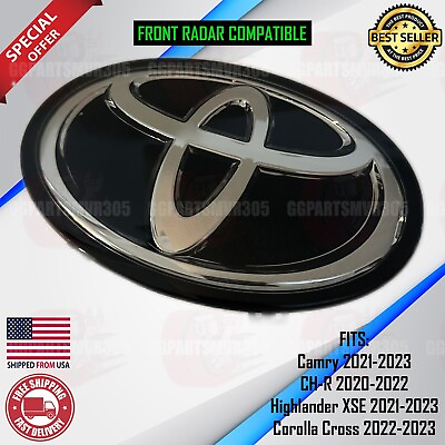 #ad 2021 2022 2023 Toyota Camry Front Grille Emblem Badge Logo Radar OEM 90975 A2009