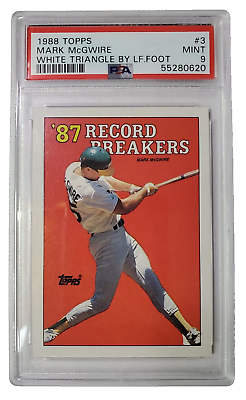 #ad 🚨OFFER🚨 Mark McGwire 1988 Series Topps #3 ERROR CARD White Triangle PSA MINT 9