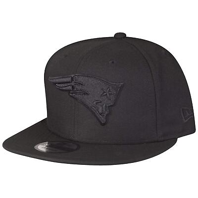 #ad New Era Men#x27;s Black New England Patriots Black On Black 9FIFTY Adjustable Hat