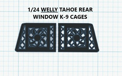 #ad 1 24 WELLY TAHOE REAR WINDOW K 9 CAGES POLICE LED DIORAMA CUSTOM