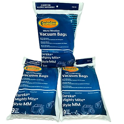 #ad EnviroCare Vacuum Bags Type Style MM Lot 3 Pk 27 Bags NEW