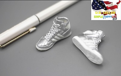 #ad 1 6 female fashion sneakers shoes silver for 12quot; figure phicen hot toys ❶USA❶