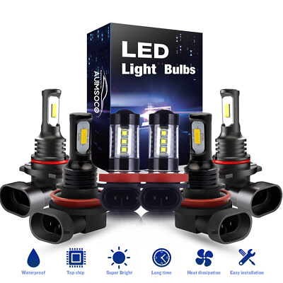 #ad #ad LED Headlight Bulbs Kit High BeamLow BeamFog Light For Toyota Camry 2007 2014