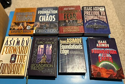 #ad The Foundation 1st amp; 2nd Trilogy Isaac Asimov Hardcover Set Lot Edge Earth
