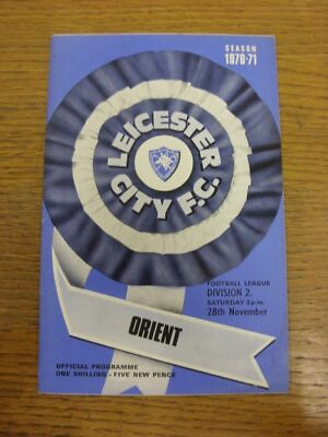 #ad 28 11 1970 Leicester City v Leyton Orient slight stained corner . Condition: i