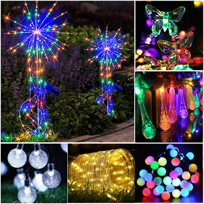 Outdoor LED Solar String Lights Waterproof Patio Garden Yard Party Decor Light