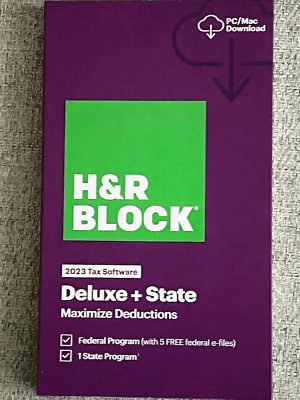 #ad #ad Hamp;R Block Deluxe Federal amp; State 2023 Tax Key Card Box New with Free Shipping