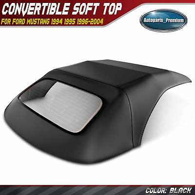 #ad Convertible Soft Top for Ford Mustang 1994 1995 1996 2004 w Glass Window Black
