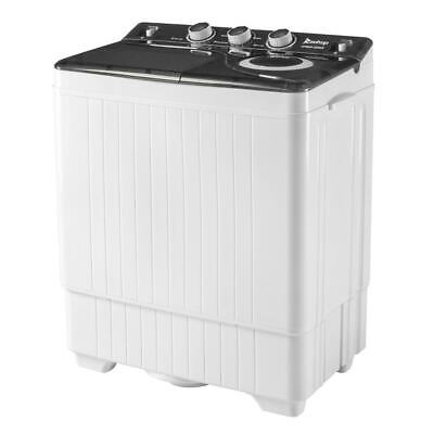 #ad Portable Home Washing Machine 26lbs Washer Compact Drain Pump Knob Control
