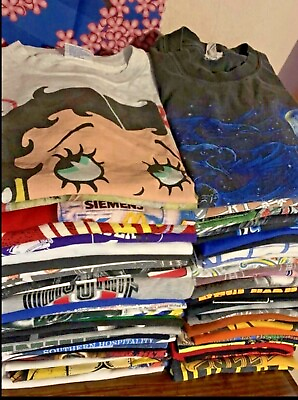 #ad Vintage Graphic Tee Thrift Package Retro 80s 90s Y2K T Shirt Mystery