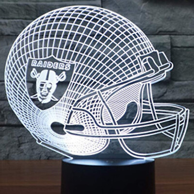NFL Las Vegas Raiders Football Helmet 3D Light