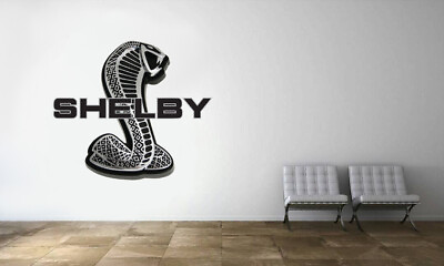 #ad Shelby Mustang GT Cobra Logo Wall Decal Car Decor Wall Art Mural Vinyl Sticker