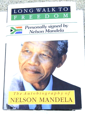 #ad NELSON MANDELA SIGNED Long Walk To Freedom Book JSA COA