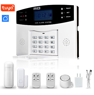 #ad 8 Pieces WiFi GSM SMS Home Burglar Security Alarm System Kits For Warehouse P3Z7