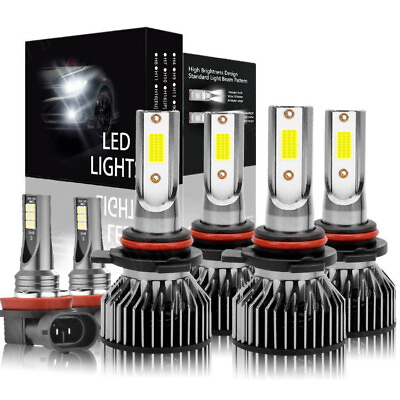 #ad For 2013 2014 Dodge Avenger LED Headlight High Low Beam Fog Light Bulbs Kit