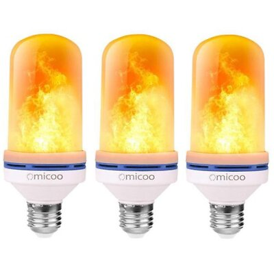 #ad #ad 3x Omicoo E26 E27 LED Flame Effect Fire Bulb Flickering Atmosphere Light 3 Modes