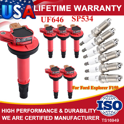 #ad #ad Super Performance UF646 Ignition Coil amp;Iridium Spark Plug For Ford Explorer F150
