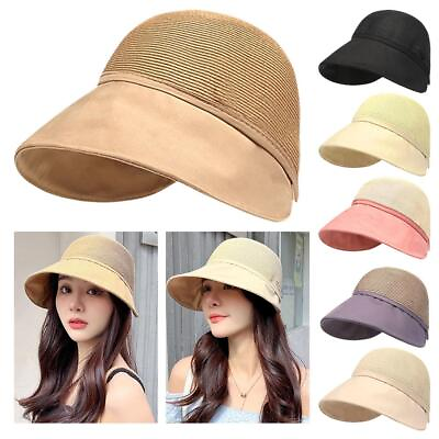 #ad Sun Hat Women Wide Brim Floppy Hats for Lady Summer Beach Foldable