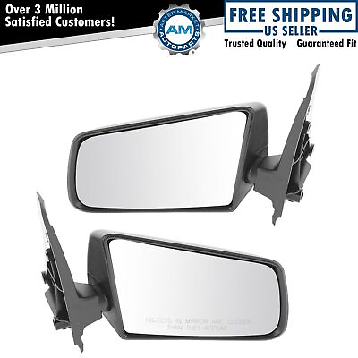 #ad 3x5 Black Manual Mirrors Pair Set of 2 LH RH for Jimmy Blazer Pickup Truck S 15