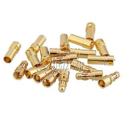#ad 40PCS 20 Pairs RC 3.5mm Male Female Gold plated Bullet Banana Plug Connector Set