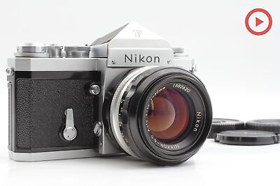 #ad Near MINT Nikon F Eye level Silver NIKKOR S.C Auto 50mm f1.4 Non Ai Lens JAPAN
