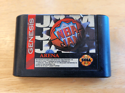 #ad Sega Genesis NBA Jam Tested amp; Working Basketball Video Game
