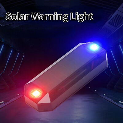#ad Car Interior Accessories Solar LED Flash Light Anti theft Safety Warning Light
