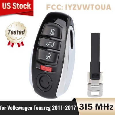 #ad Unlocked for Volkswagen Touareg 2011 2017 Smart Remote Key Fob IYZVWTOUA 315MHz
