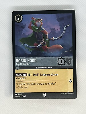 #ad Robin Hood Capable Fighter Disney Lorcana Cold Foil NM 193 204