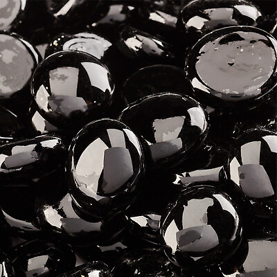 #ad Midnight Black Fire Glass Beads for Indoor and Outdoor Fire Pits or Fireplaces