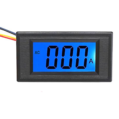 #ad US Stock Blue LCD Digital AMP Current Panel Meter Ammeter AC 0 5A