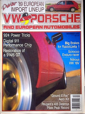 #ad DIGITAL 911 PERFORMANCE CHIP VW amp; PORSCHE MAGAZINE DECEMBER 1988