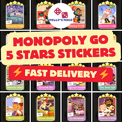 #ad Monopoly GO 5 Stars Sticker Set 13 21 Fast Delivery